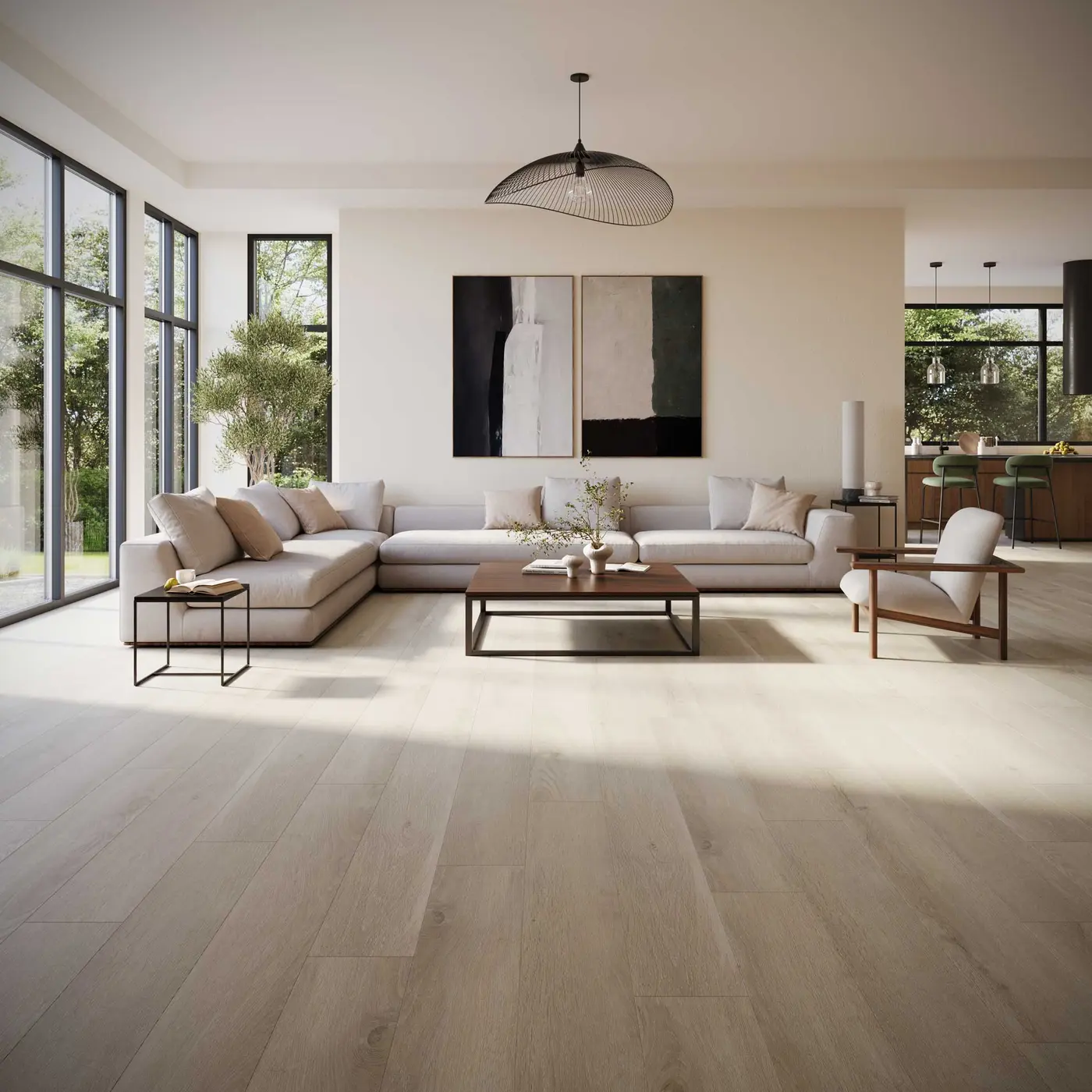APRES Panna luxury vinyl plank in a finished room