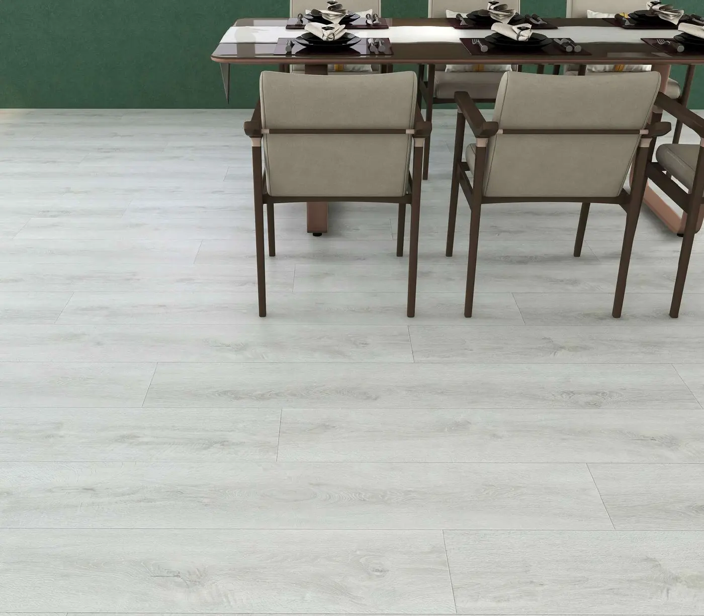 EIR 6.5mm Pearlwood luxury vinyl plank in a finished room