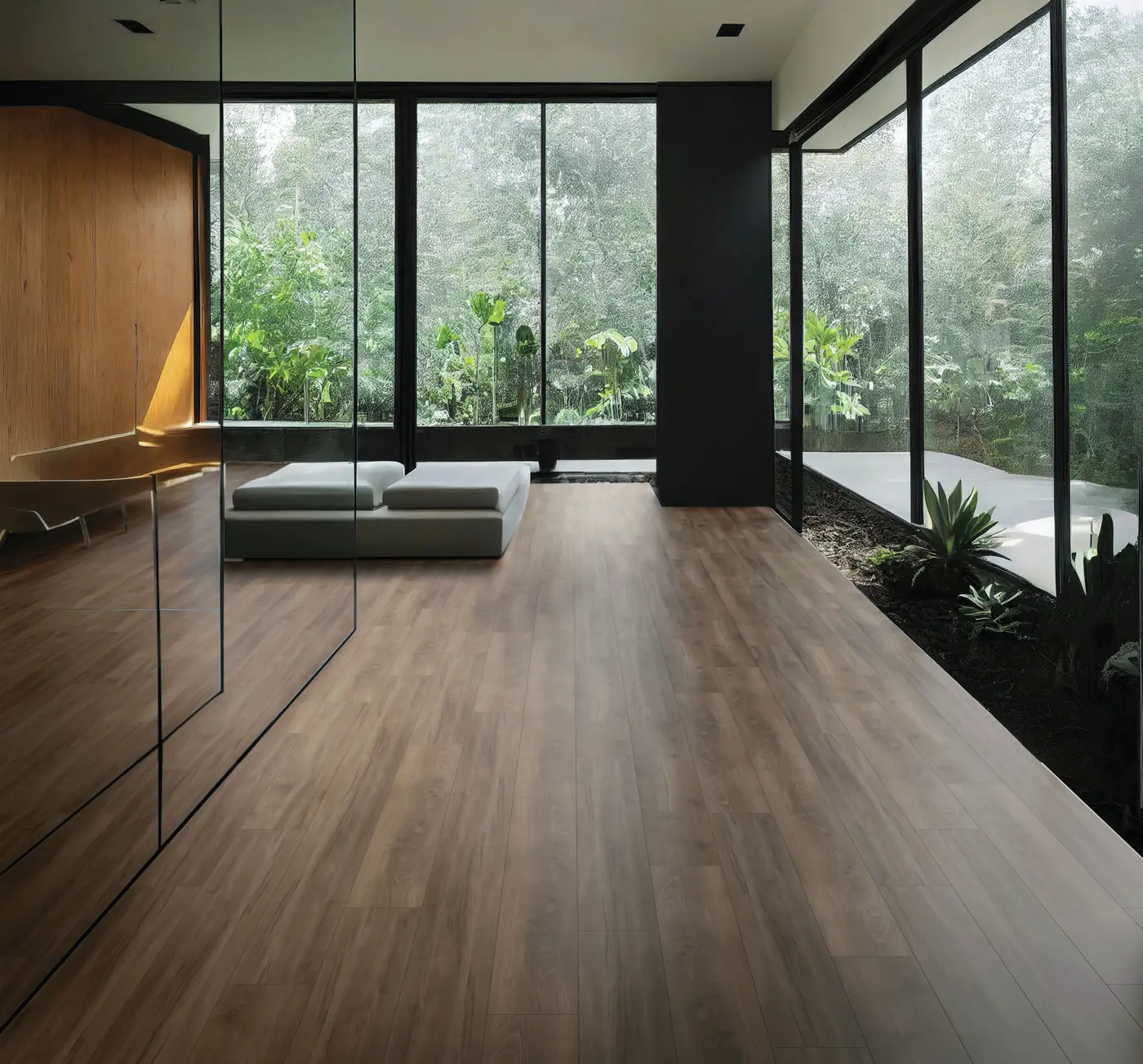 GRAND LUX SOFT (GD) Harrison luxury vinyl plank in a finished room