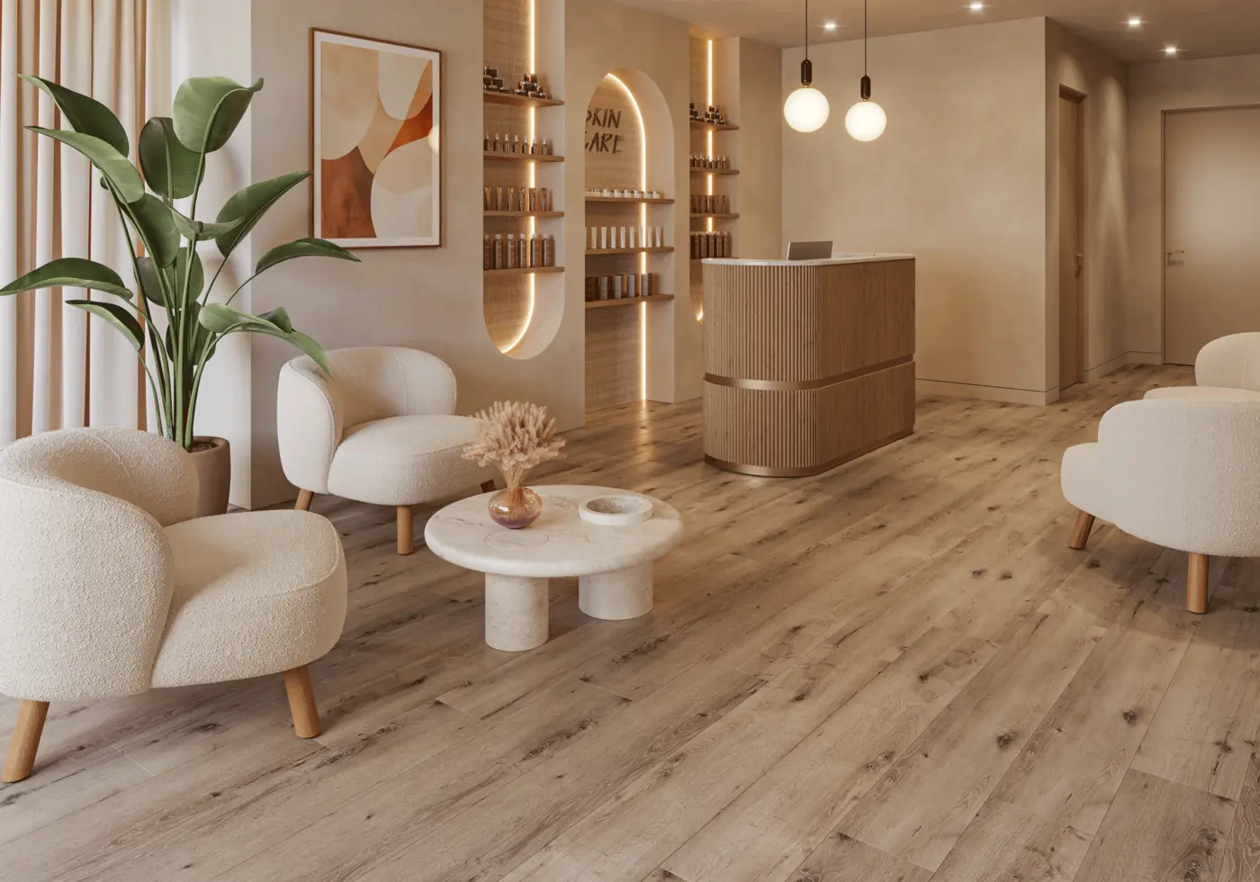 IRIS 8 Harvest luxury vinyl plank in a finished room
