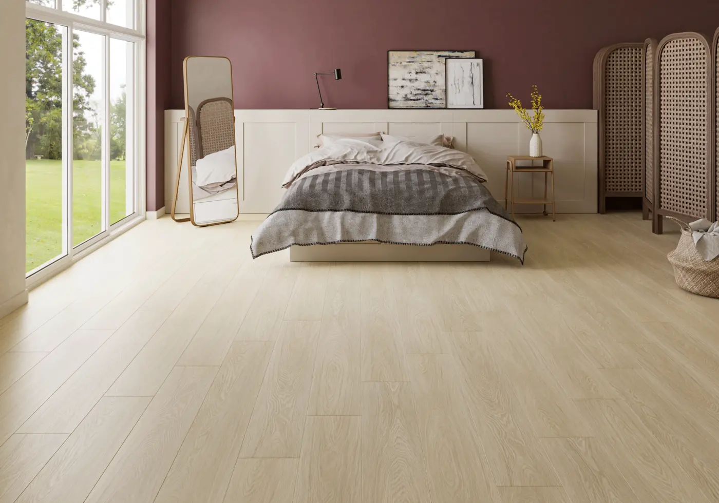 IRIS 8 Pacific Dune luxury vinyl plank in a finished room