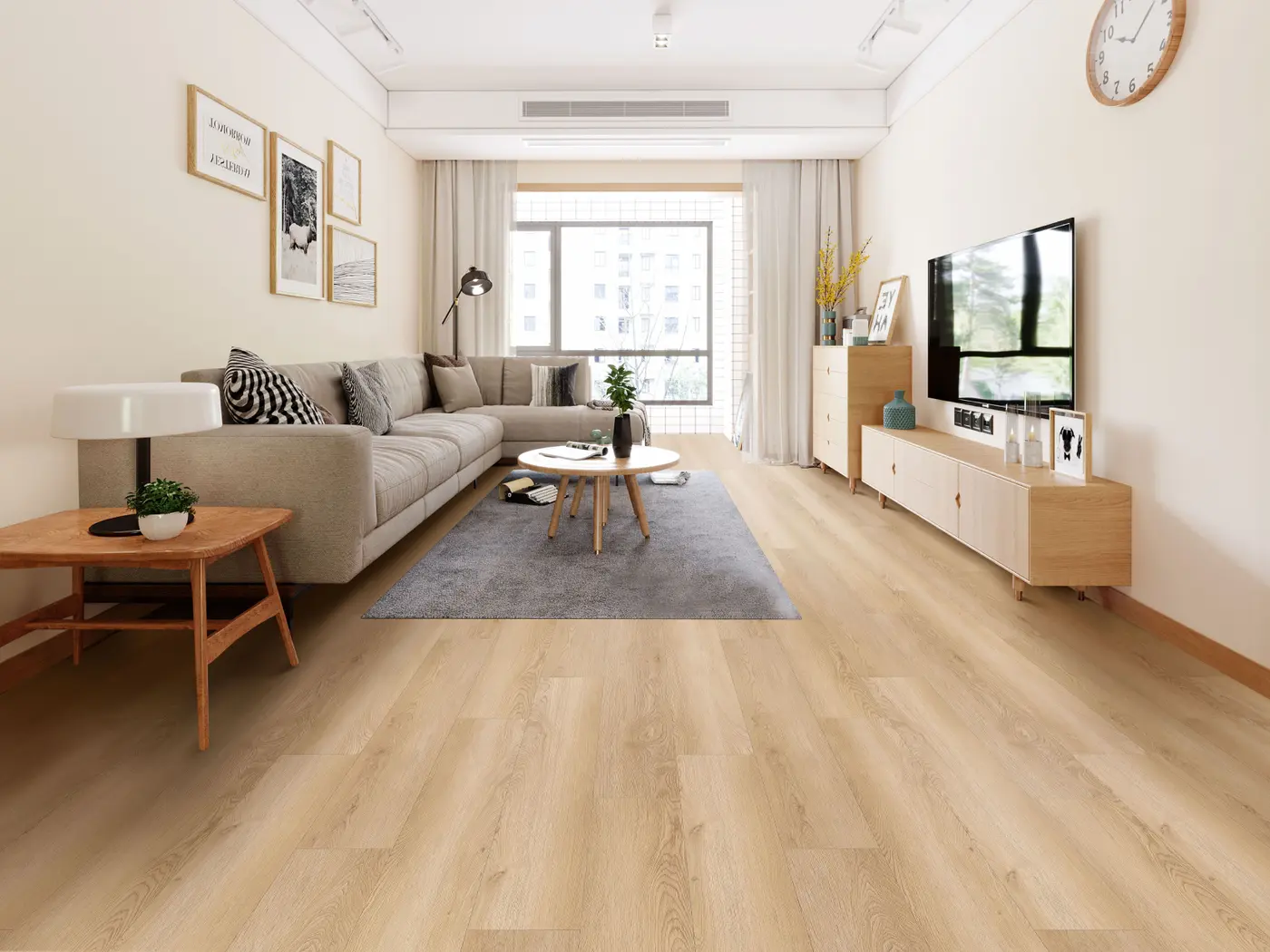 Lifeproof Collection (2026) Golden Oak luxury vinyl plank in a finished room