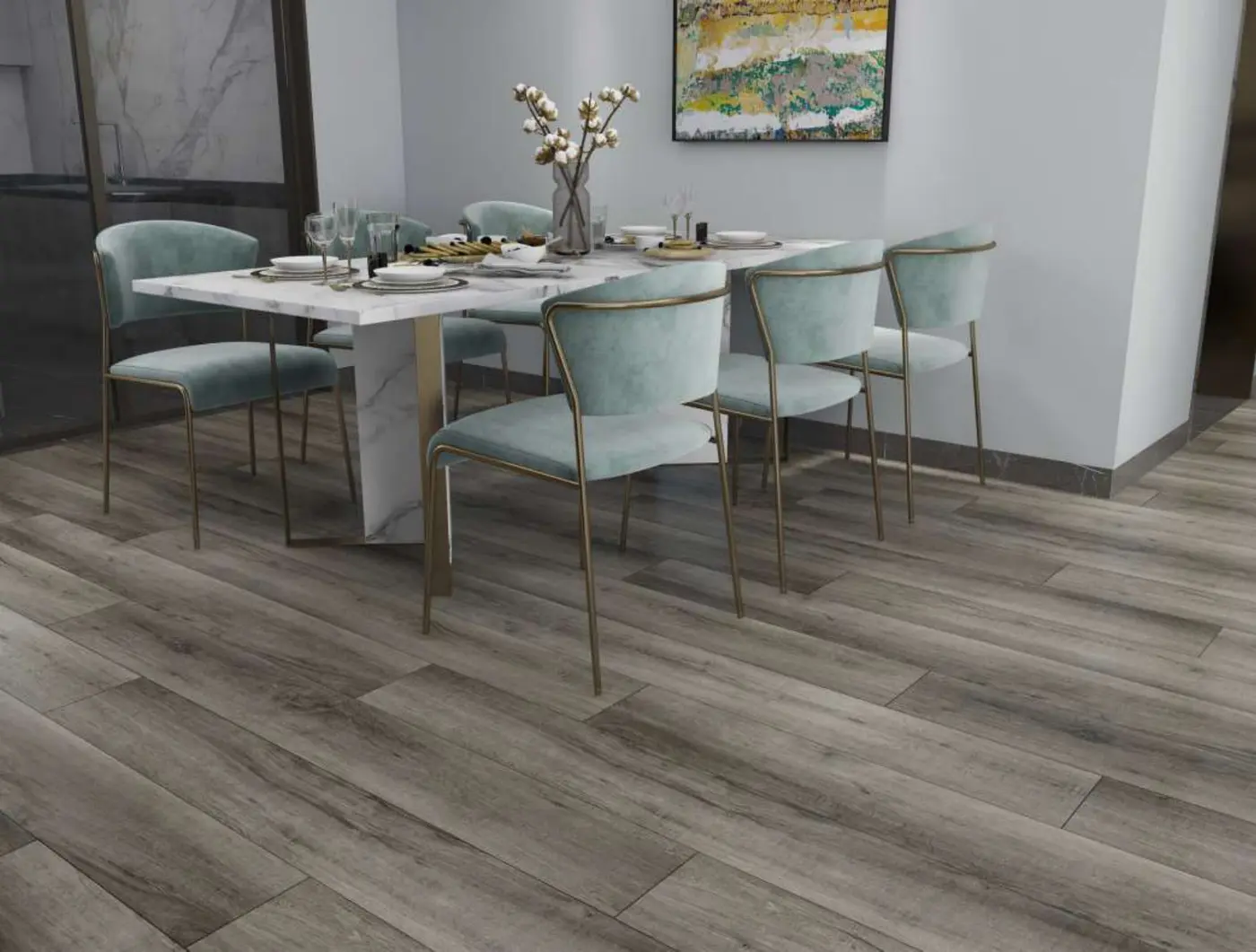 SSR 6.5mm Smoky Oak luxury vinyl plank in a finished room