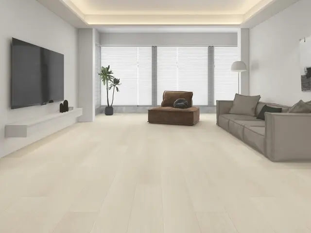 WHISPER WOODS Coastal Mist luxury vinyl plank sample
