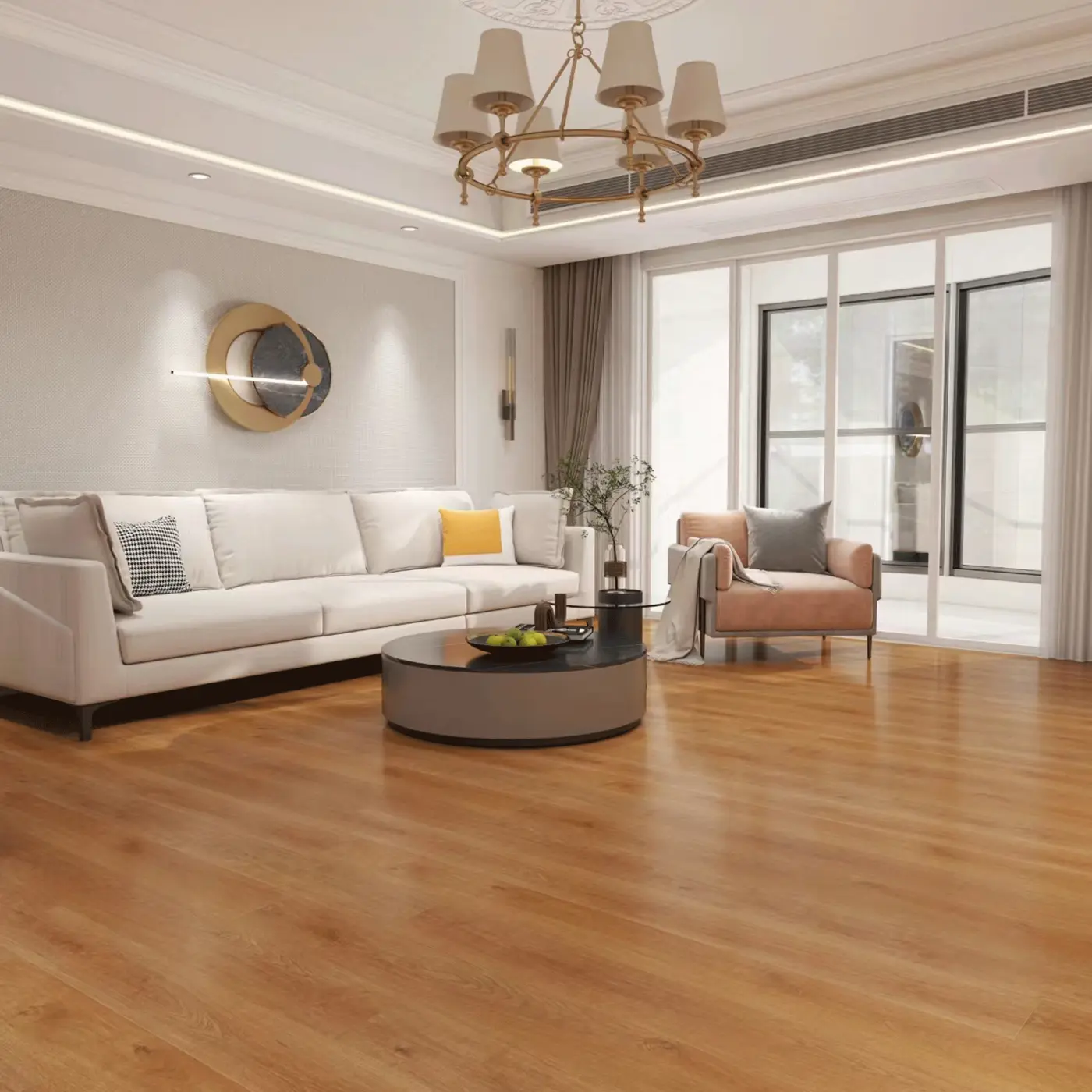 WHISPER WOODS Loire Valley luxury vinyl plank in a finished room