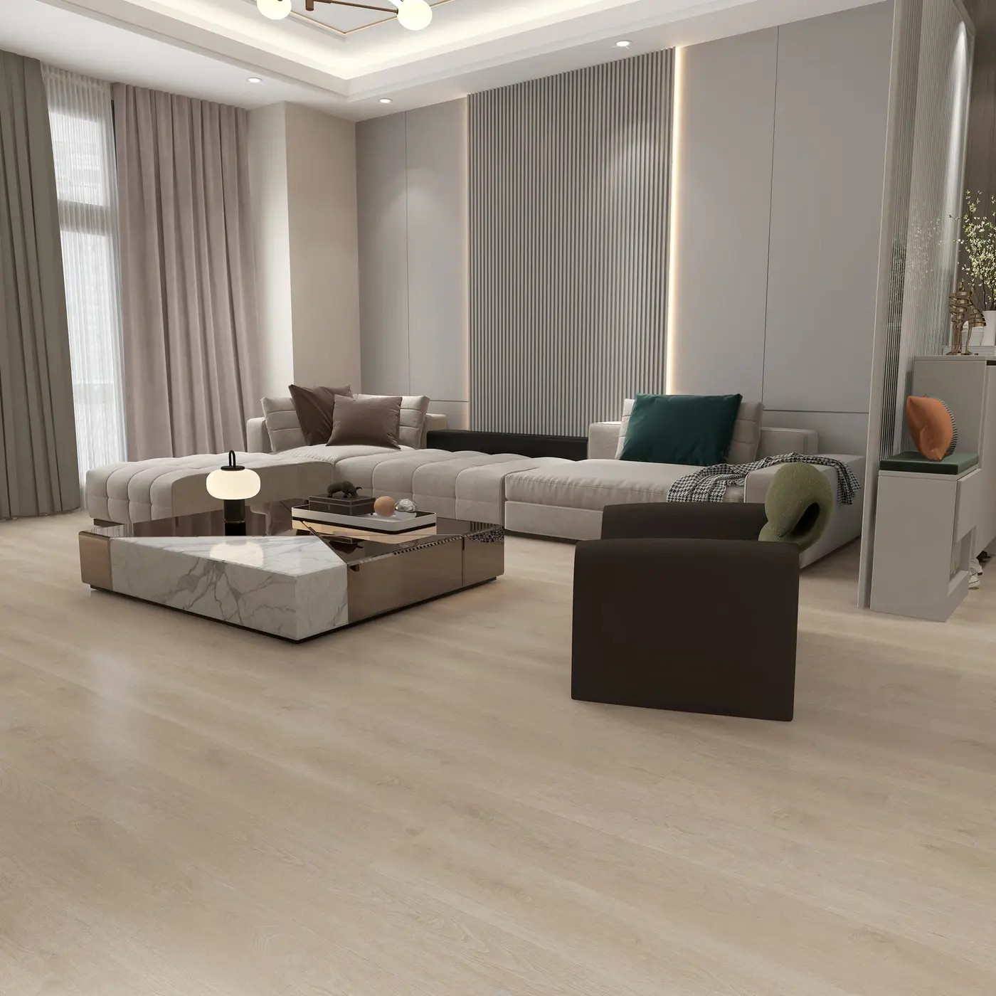 WHISPER WOODS Oslo luxury vinyl plank in a finished room