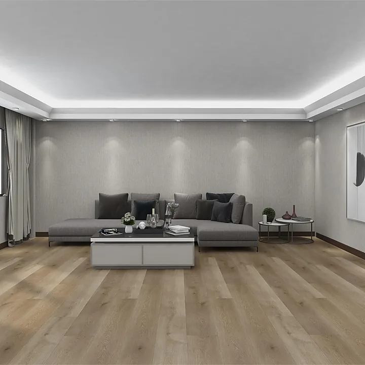 XD-5.5mm Weathered Oak luxury vinyl plank in a finished room