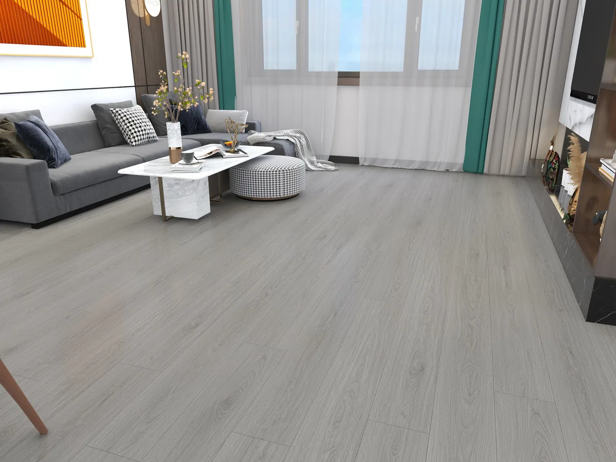 XD6 B Series Silver Oak luxury vinyl plank in a finished room